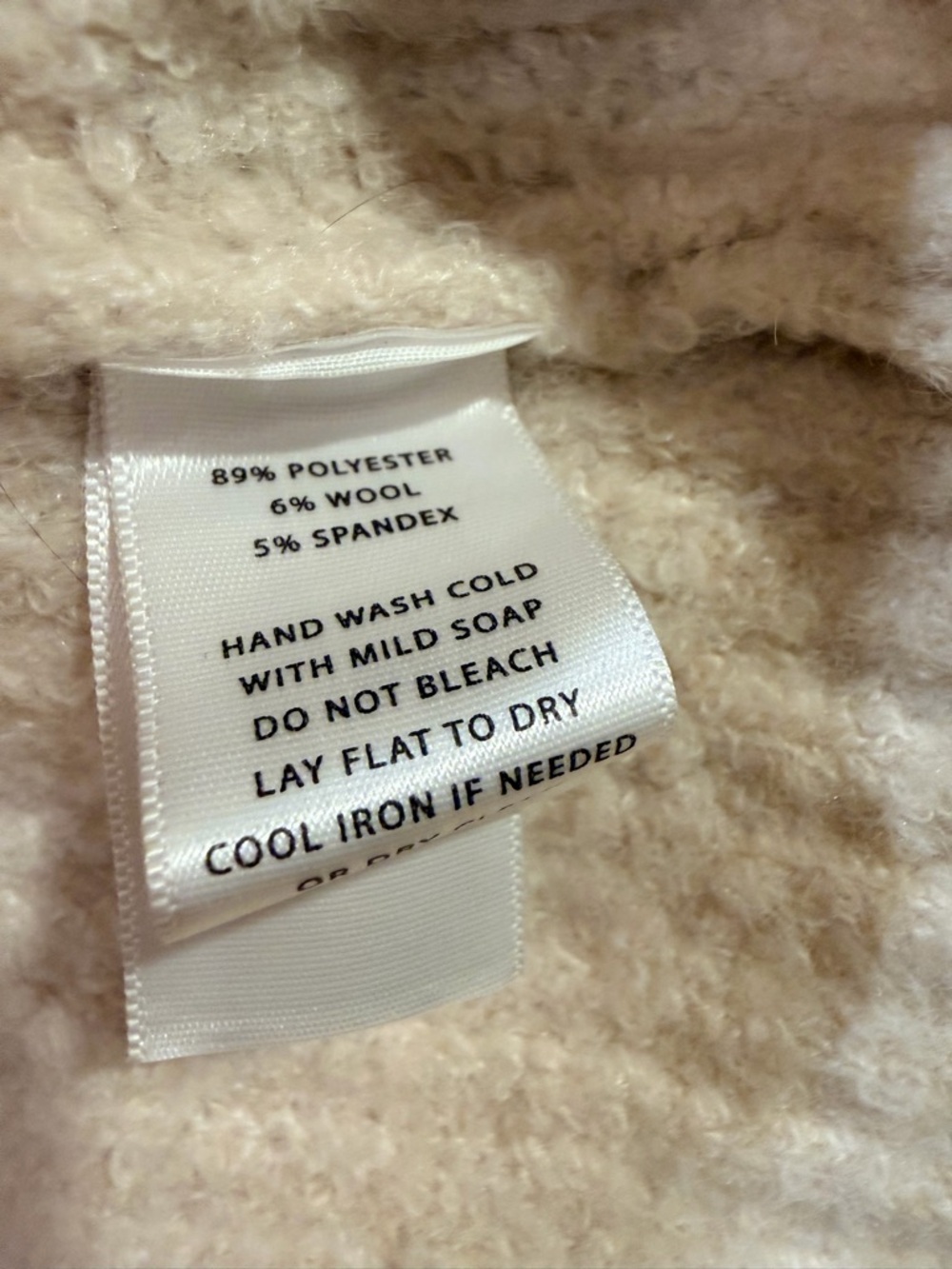 Lilla P Cream Cable Knit Mock Neck Sweater Top Medium - Picture 5 of 5